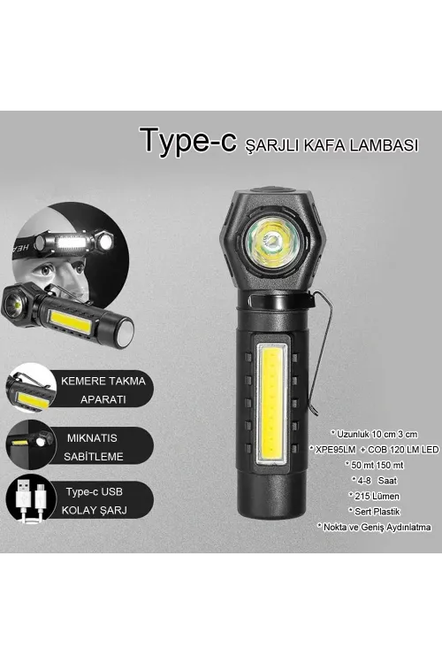 Şarjlı Mıktanıslı Kafa Lambası Wt-621