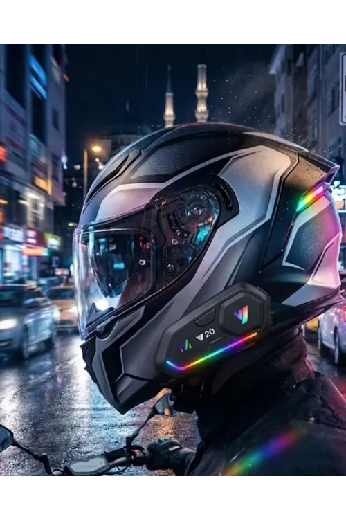 Şarjlı Motosiklet Kask Intercom Kulaklık Bluetooth 5.3 Teknolojisi