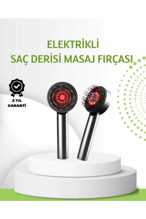 Şarjlı Saç Derisi Masaj Cihazı Kırmızı Işık Ve 3d Tarak Dişli