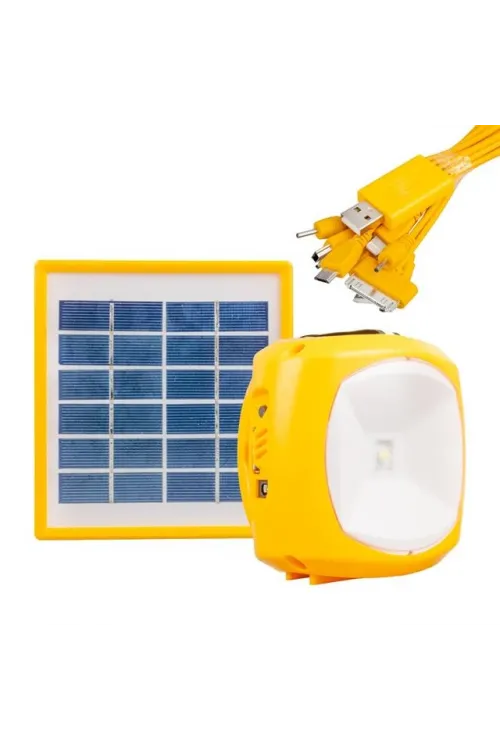 Şarjlı Solar Aydınlatma Seti Tek Panelli