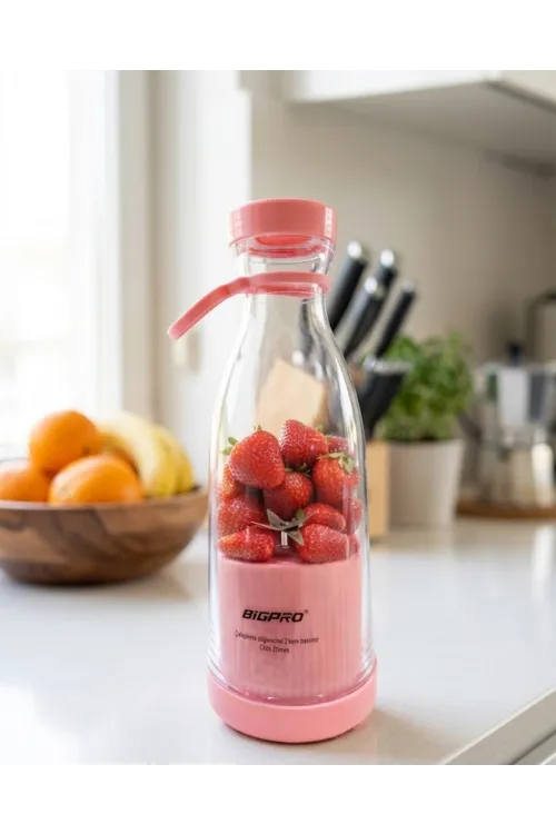Şarjlı Taşınabilir Blender Usb Kablosuz Smoothie Yapıcı Pratik Kullanım
