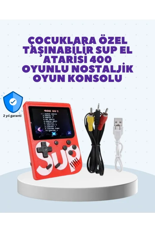 Şarjlı Taşınabilir El Oyun Konsolu 400 Oyun