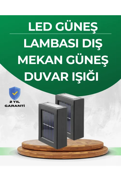 Şeffaf Abajurlu Duvar Tipi Solar Işık
