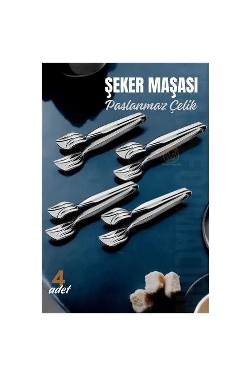 Şeker Maşası Paslanmaz Çelik 4 ADET 718702