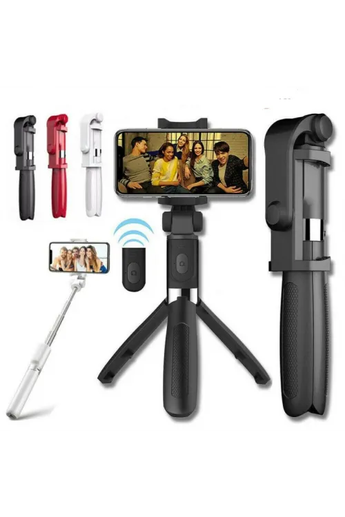 Selfie Stick L01 Bluetooth Kumandalı Selfie Çubuğu Tripod Monopod