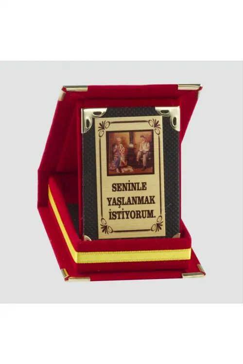 Seninle Yaşlanmak İstiyorum Plaketi (sevgililer günü hediyesi)