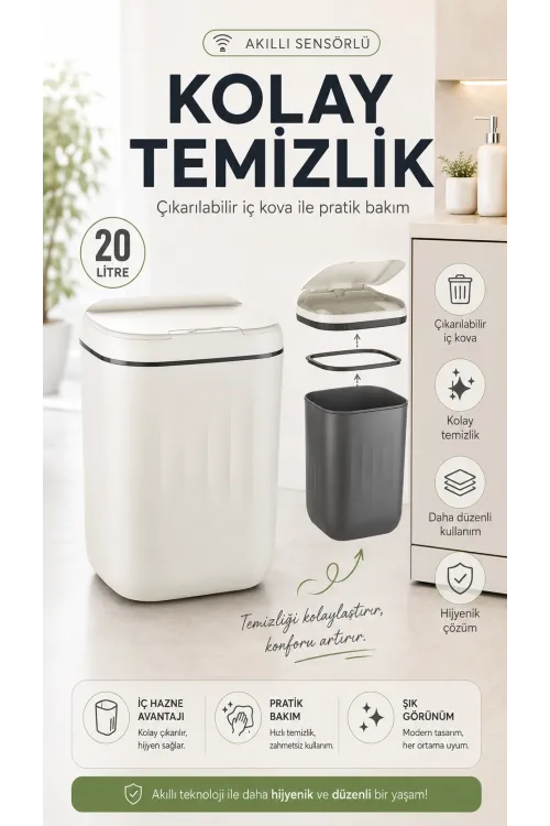 Sensörlü Çöp Kovası