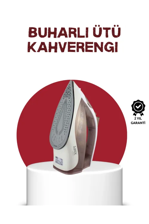 Seramik Tabanlı Buharlı Ütü 2200w Dikey Ütüleme 300ml Kahverengi