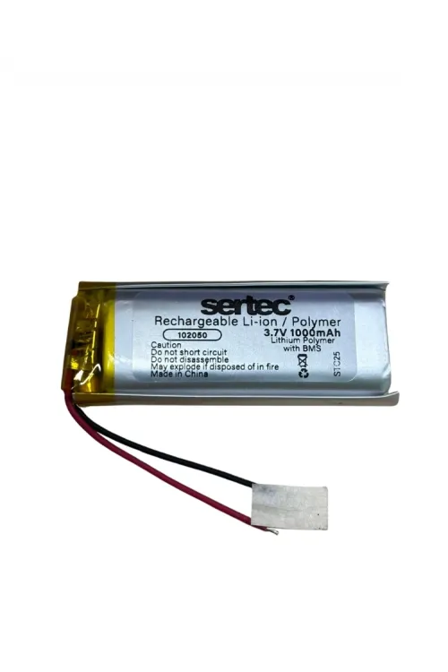 Sertec 102050 3.7v 1000mah Li-polymer Pil (devreli/1.5a)