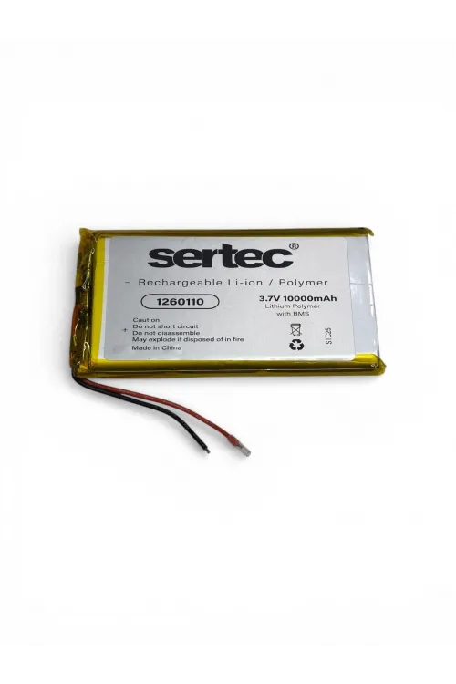 Sertec 1260110 3.7v 10.000mah Li-polymer Pil (devreli/1.5a)