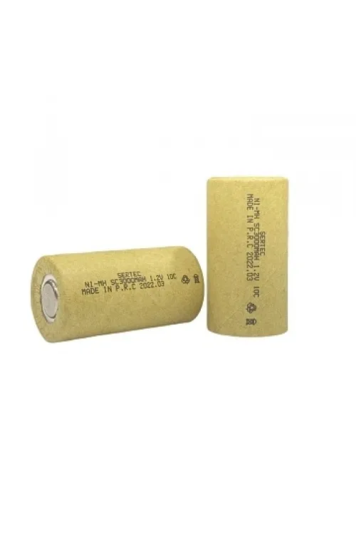 Sertec 1.2v Ni-mh Sc 3000 Mah. Kağıtlı Şarjlı Pil 10c (başsız/flat Head)