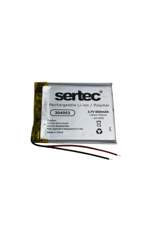 Sertec 304053 3.7v 600 Mah Li-polymer Pil (devreli/1.5a)