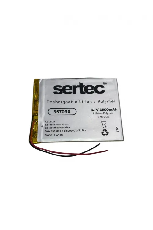 Sertec 357090 3.7v 2500 Mah Li-polymer Pil (devreli/1.5a)