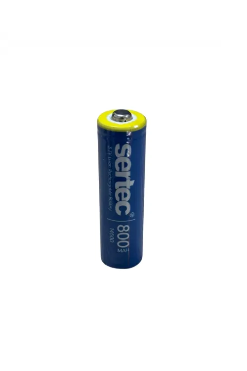 Sertec 3.7v Li-ion 14500 Aa - 800 Mah 1c Şarjlı Pil (başlı)