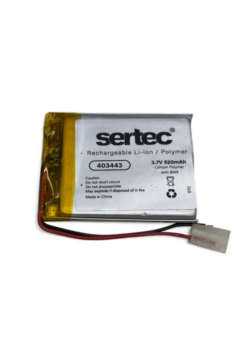 Sertec 403443 3.7v 520 Mah Li-polymer Pil (devreli/1.5a)