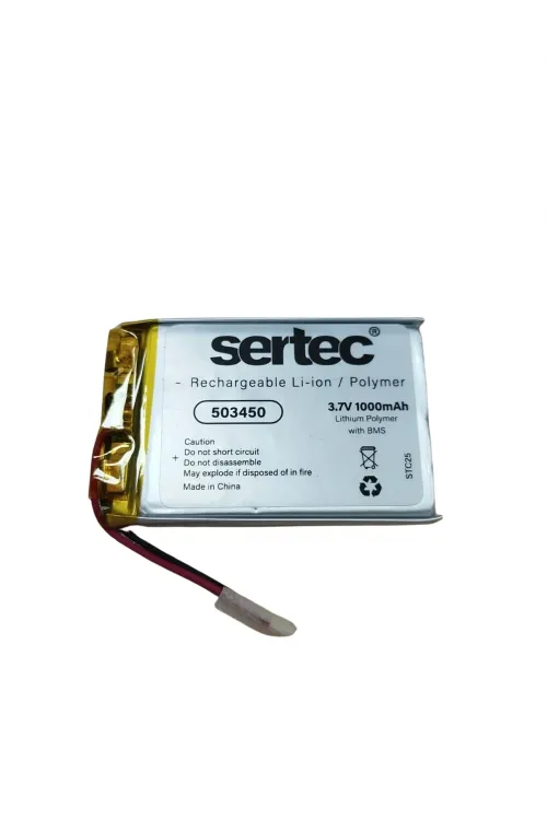 Sertec 503450 3.7v 1000 Mah Li-polymer Pil (devreli/1.5a)