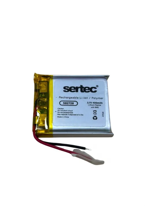 Sertec 582728 3.7v 400 Mah Li-polymer Pil (devreli/1.5a)