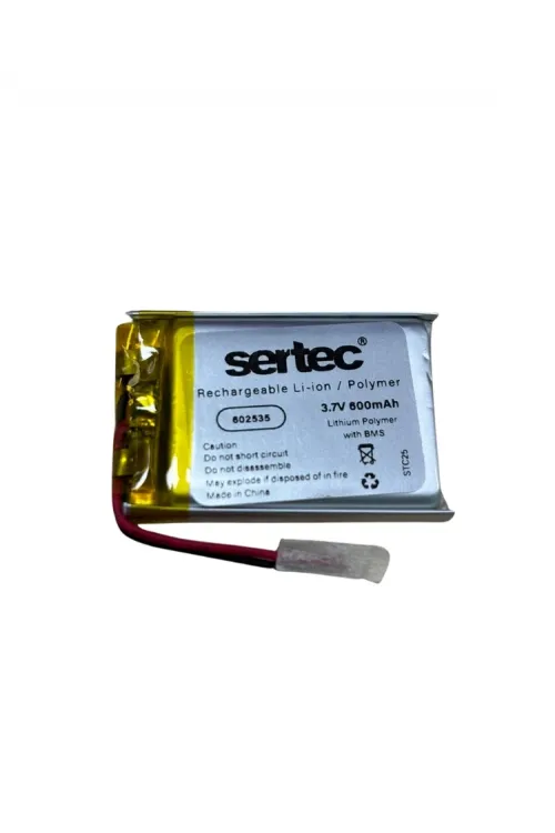 Sertec 602535 3.7v 600 Mah Li-polymer Pil (devreli/1.5a)