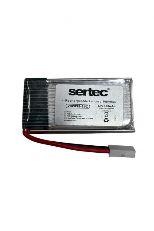 Sertec / 702035 / 3.7v - 400mah - 25c Beyaz Soket