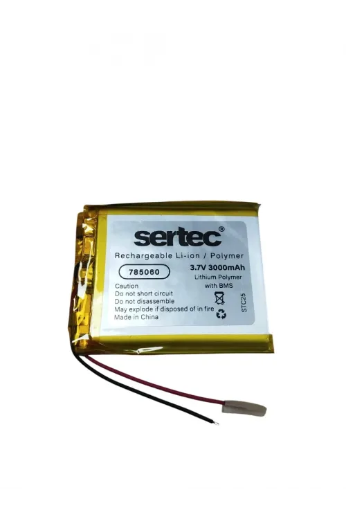 Sertec 785060 3.7v 3000mah Li-polymer Pil (devreli/1.5a)