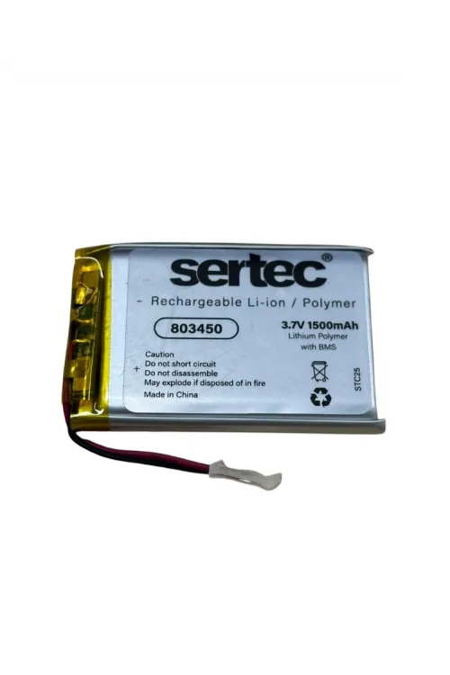 Sertec 803450 3.7v 1500mah Li-polymer Pil (devreli/1.5a)