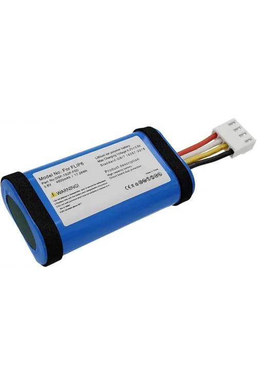 Sertec Jbl Flip 6 Uyumlu 3.7v 4800 Mah Soketli Batarya