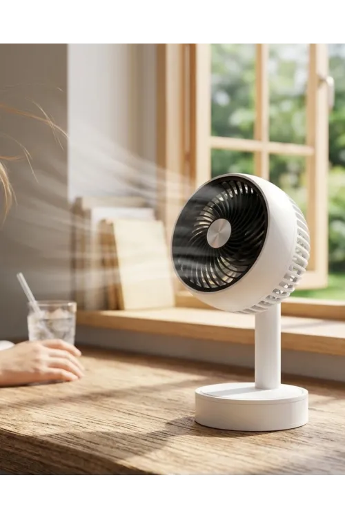 Sessiz Çalışan Şarjlı Mini Fan Masa Ve Araç Kullanımına Uygun