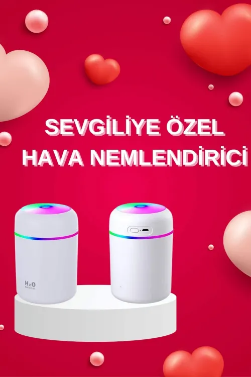 Sevgiliye Hediye Led Işıklı Hava Nemlendirici Usb Şarjlı Sevgiliye Özel