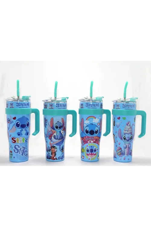 Sevimli Stitch Pipetli Termos & Suluk IEG4712