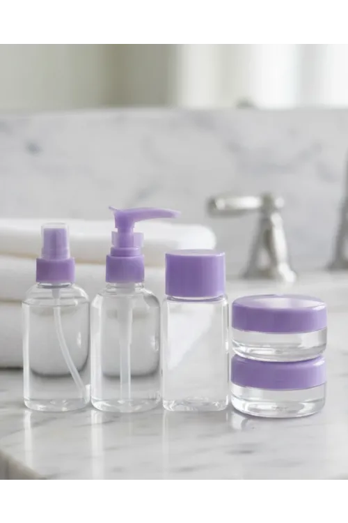 Seyahat İçin 5’li Şeffaf Kozmetik Şişe Seti 30 Ml