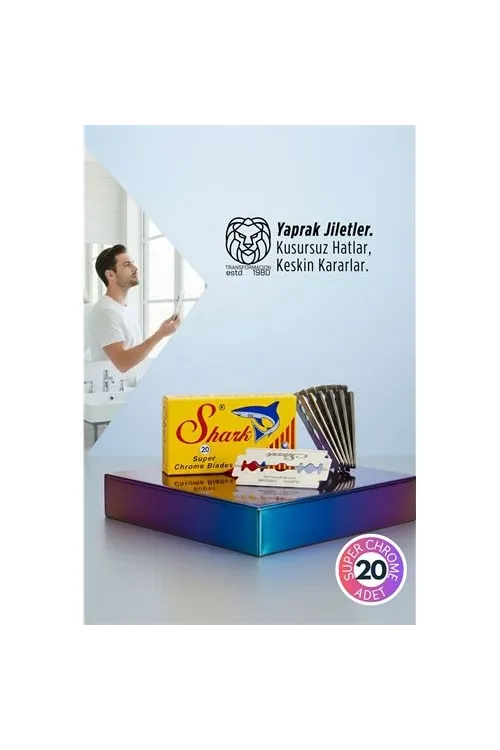 Shark Super Chrome 20’li Premium Paket - Profesyonel Jilet 717187