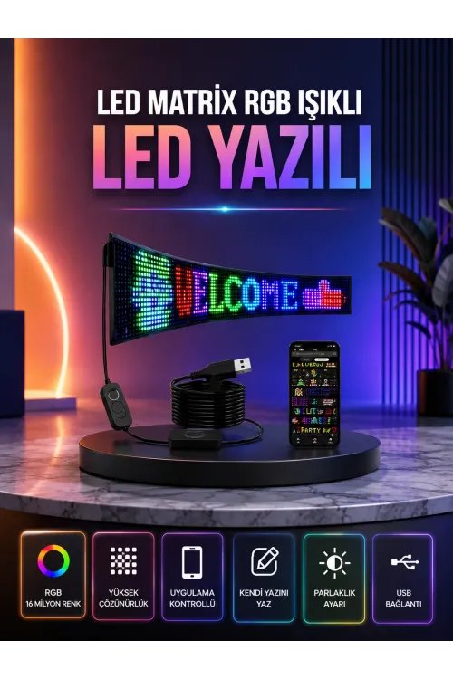 Şık Ve Fonksiyonel Rgb Led Panel Canlı Renk Yansımalı Işık Sistemi