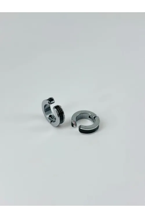 Sıkıştırma Çelik Erkek Küpe - Ekp0037
