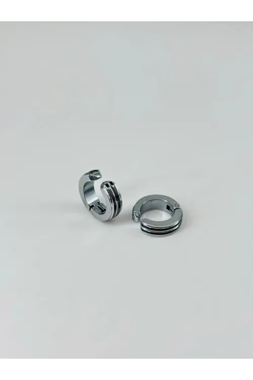 Sıkıştırma Çelik Erkek Küpe - Ekp0039