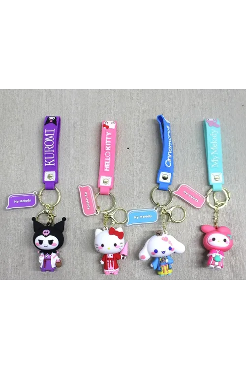 Silikon Kuromi Ve Hello Kitty Anahtarlık IEG4249