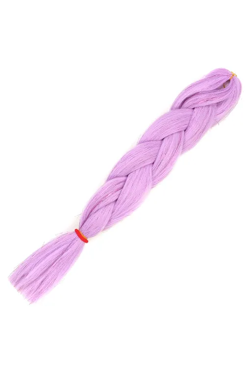 Simli Lila Örgülük Saç 100 Gr.