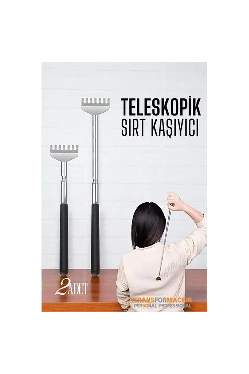 Sırt Kaşıyıcı - Telekopik 56 cm Sırt Kaşıma Aparatı Hanımeli 2 li SET