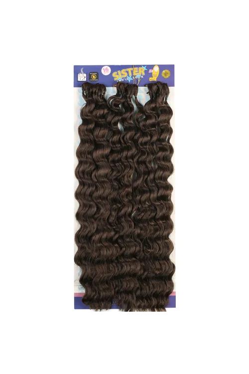 Sister Afro Dalgası Saç - Kumral 6