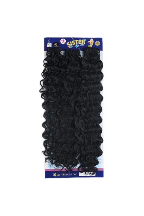 Sister Afro Dalgası Saç-Siyah 1