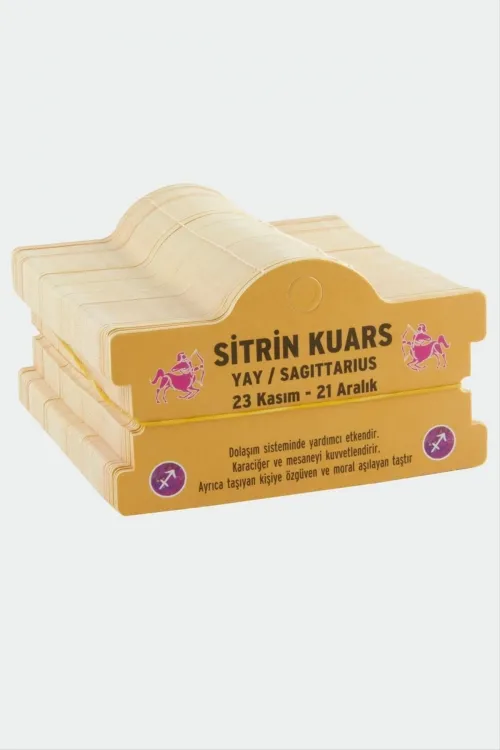 Sitrin Kuars & Yay Burç Bileklik Kartı