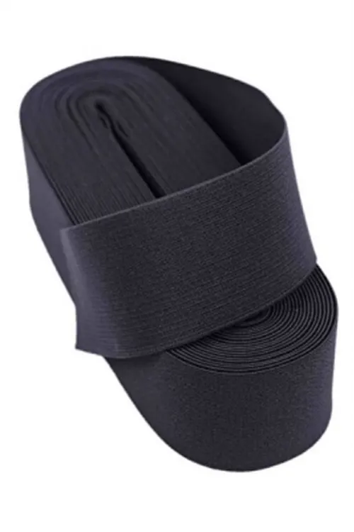 Siyah  - 3cm Paça Lastik Geniş 10mt.