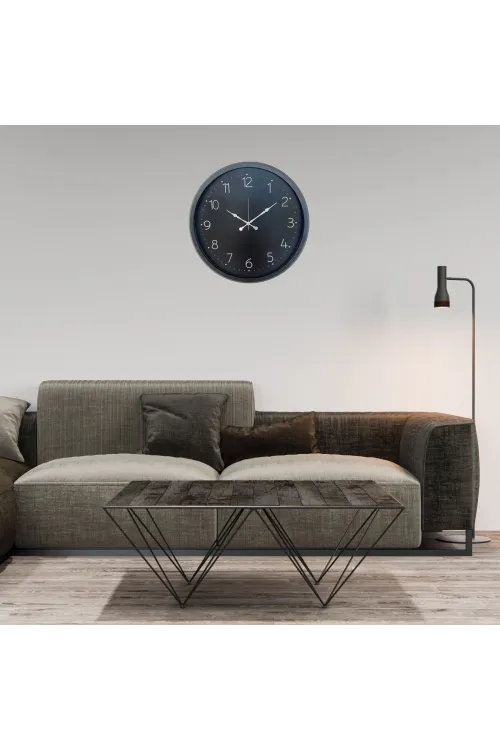 Siyah Elegance 52 x 52 Cm Duvar Saati