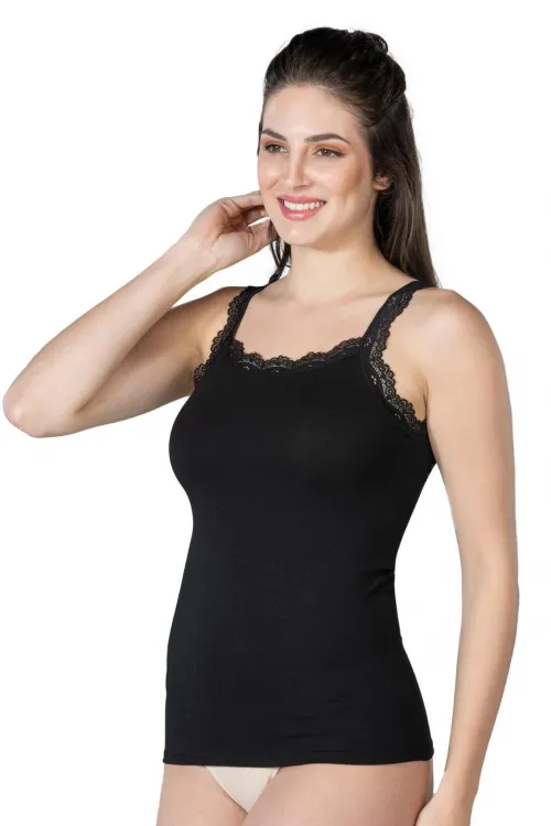 ieg™ SİYAH MI  1411 Modal Cotton Dantelli Atlet