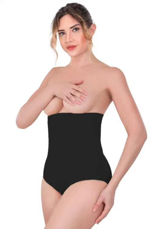 ieg™ SİYAH MI  2080 Yüksek Bel Çıtçıtlı Slip Korse