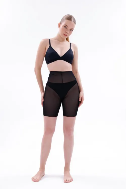 ieg™ SİYAH MI  2705 Lazer Tül Boxer Hayalet Korse