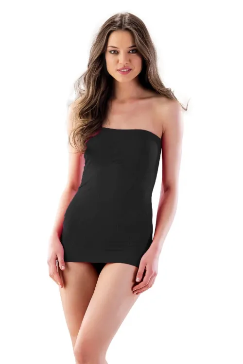 ieg™ SİYAH MI  5005 Soft Desenli Straplez Atlet