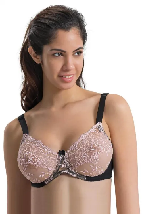 ieg™ SİYAH-PEMBE MI  148 B Balenli Toparlayıcı Sütyen