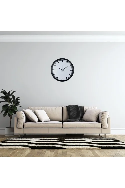Siyah Prime İndex 52 x 52 Cm Duvar Saati