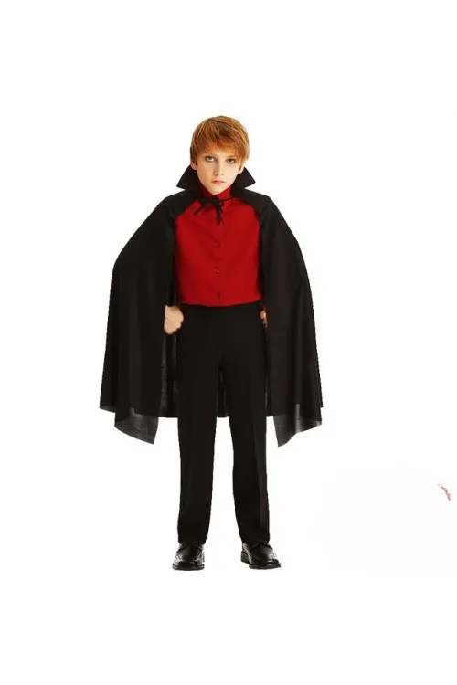 Siyah Yakalı Pelerin - Vampir Pelerin - Dracula Pelerin 90 Cm