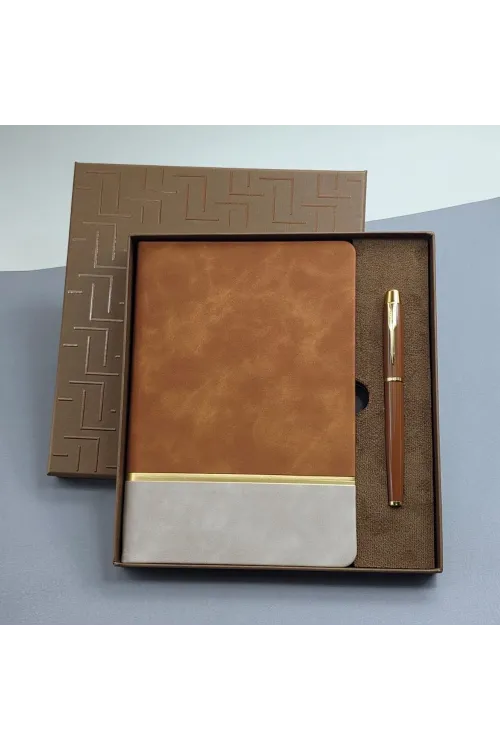 Soft Deri Defter Ve Roller Kalem Seti